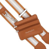 Clip & Go Phone Bag Crossbody Strap with Pouch Copper Silver White Stripe