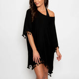 Elsie One Size Fringe Beach Swimsuit Cover Up