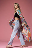 Valentina Ultra Duster Kimono | Angel Sleeves | Vibrant Print | Viscose