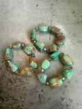 Authentic Turquoise Nugget & Crystal Stretch Bracelet | One of a Kind