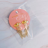 Glamourous Cowgirl Crystal Fringe Earrings