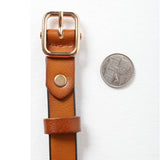 Versatile Skinny Classic Leather Gold Buckle Belt Camel Brown