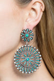 Boho Blossom Dangle Earrings | Semi Stone & Antique Circle | Peach | Western