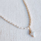 Genuine Freshwater Pearl Cross Necklace | 18k Gold Plated