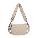 Ethereal Woven Neoprene Dual Strap Crossbody Cream