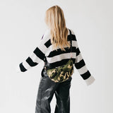 Shirley Sherpa Camo Print Crossbody Bag