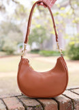 Kiara Crescent Handbag Camel Brown