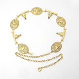 Gold Concho Cowgirl Waist Steer Chain