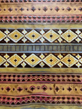 Embossed Leather Wallet Yellow Navajo Western Southwestern