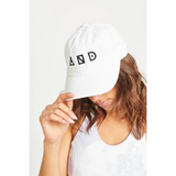 AND Baseball Cap Hat White with Black Embroidery