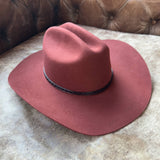 Tooled Vegan Leather Western Hat Band with Silver-Tone Buckle