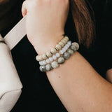 Triple Threat Natural Stone Bracelet Gray