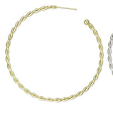 Instant Classic Twisted Wire Hoop Earrings Gold