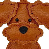 Do Everything In Love Vegan Leather Brown Dog Bag Charm