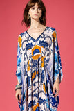 Mazarine Zinnia Floral Kaftan Dress