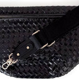 Simply Solid Crossbody Purse Bag Detachable Adjustable Strap Black