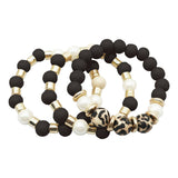 Laney Bracelet Stack – Black | Set of 3 | Viv&Lou