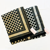 Checker Chic Ruana Wrap Shawl Black
