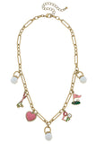 Driving Range Golf Charm Necklace – Gold Plated