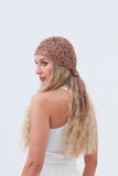 Crochet Bandana Shawl – Mocha Cotton Summer Wrap