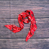 Western Bandana Print Wild Rag Scarf | Red | 36x36