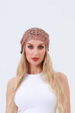 Crochet Bandana Shawl – Mocha Cotton Summer Wrap