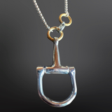 Snaffle Bit Necklace | Box Chain | Stainless Steel | 30"
