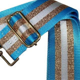 5 Stripe Crossbody Adjustable Detachable Purse Bag Strap Blue White Rose Gold