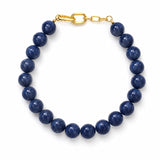 Navy Blue Gumball Beaded Statement Necklace | Eden Collection