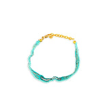 Beyond the Horizon All-Seeing Eye Beaded Bracelet in Turquoise & Gold
