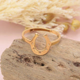 Gold Horseshoe Ring – Lucky Western Statement Ring Adjustable