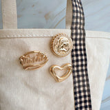 Golden Flow Heart Brooch Pin - Gold Heart Statement Brooch