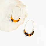 Olivia Oval Hoop Earrings Tortoise
