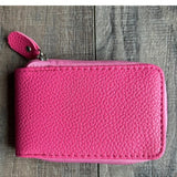 Accordion Style Card ID Wallet Hot Pink