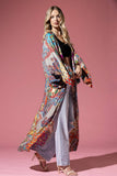 Valentina Ultra Duster Kimono | Angel Sleeves | Vibrant Print | Viscose