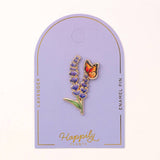 Lavender & Butterfly Enamel Pin