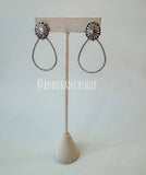 Western Twisted Textured Hoop Concho Dangle Earrings
