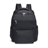Urban Explorer Nylon Multi-Compartment Travel Backpack in Black