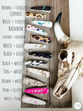 Western Hair On Cowhide Hair Clip Barrette: BLACK + WHITE