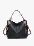 Connar Distressed Vegan Leather Tote Bag | Conceal Carry | Black