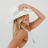Shell Beach Western Sun Hat | White Shells