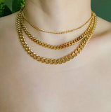 18K Gold-Plated Cuban Chain Necklace - Dainty – Tarnish & Water Resistant