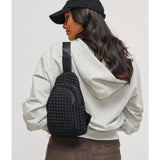 Beyond the Horizon Woven Neoprene Sling Backpack | Black