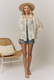 Butterfly Embroidered Sheer Gauze Blouse