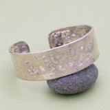 Forged From Silver Textured Cuff Bracelet