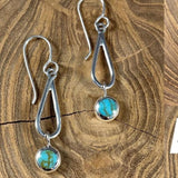 Sterling Silver Artisan Turquoise Dangle Earrings