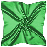 Silky Satin Square Scarf - Green