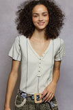 Floral Embroidered Belt – Black & White | Beaded Straw Buckle | Pol Clothing