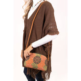 Patchwork Print Dome Cork Crossbody Bag – Eco-Friendly