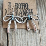 Western Dainty Dangle Earrings Coquette Bow